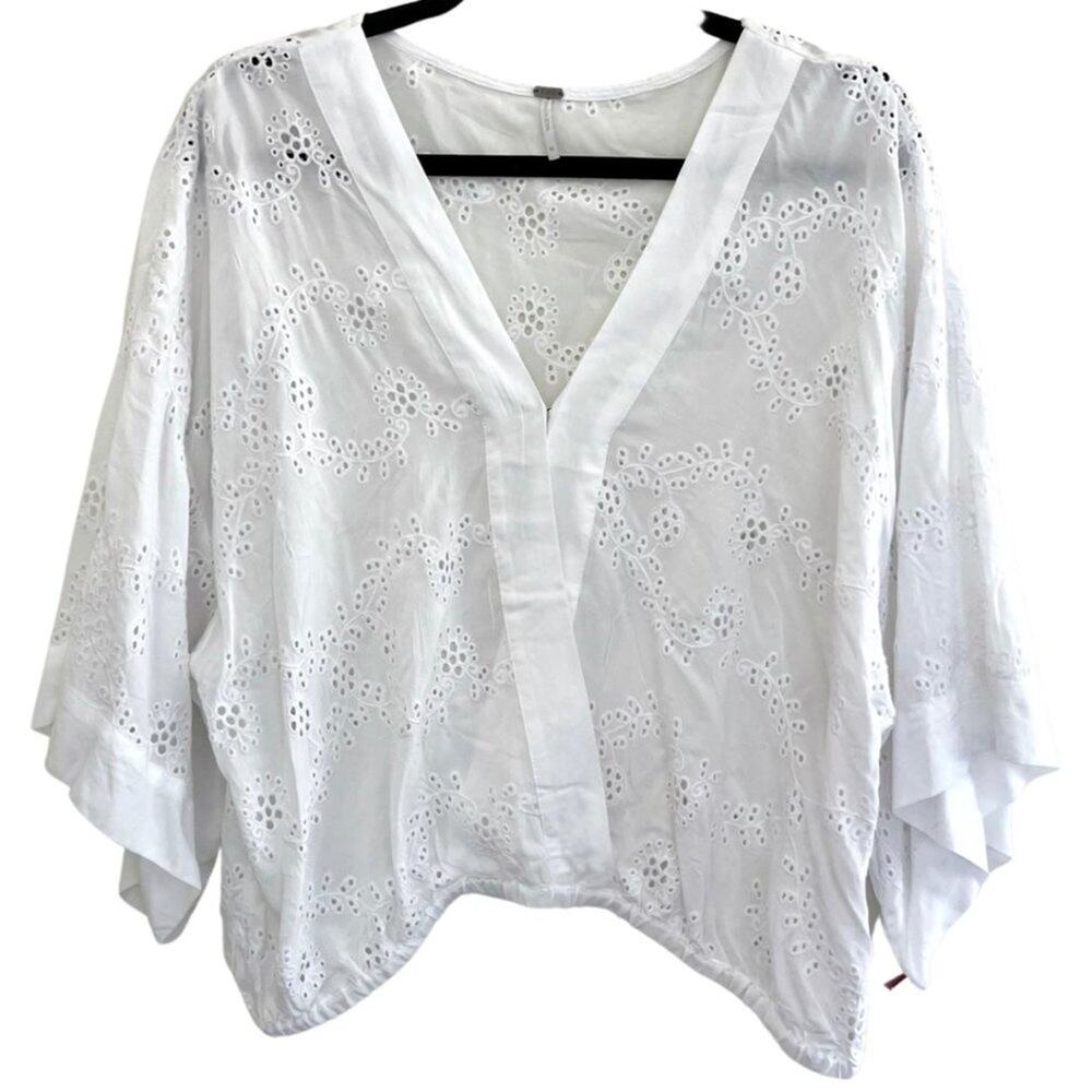 YFB Young Fabulous & Broke white eyelet top size MEDIUM - Picture 12 of 13